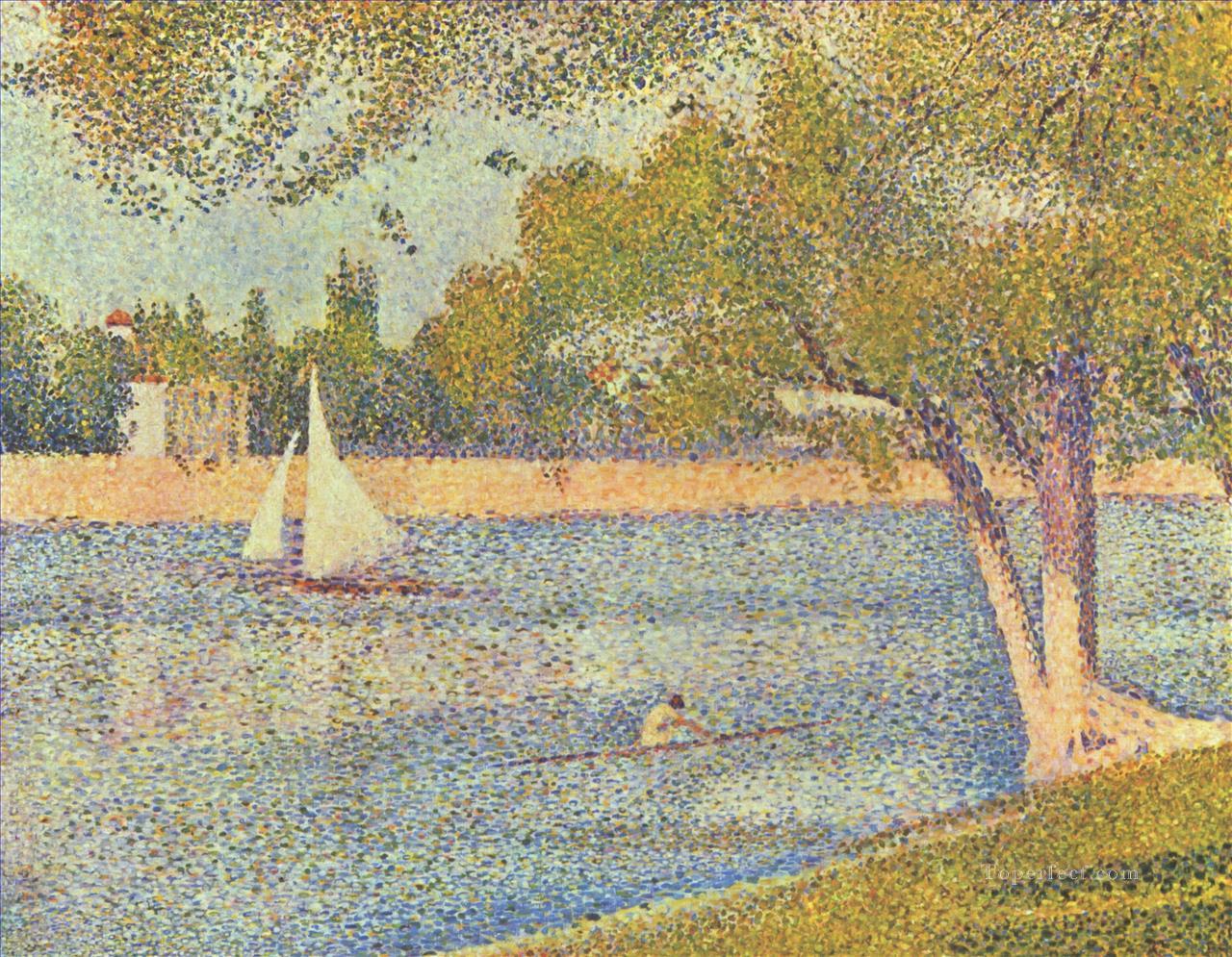 El río Sena en la grande jatte 1888 Pintura al óleo